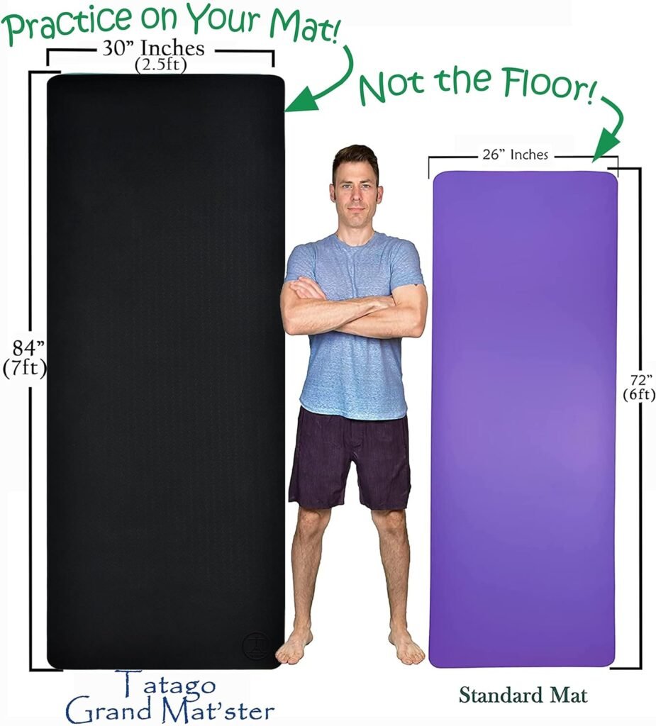 Tatago Extra Large Yoga Mat for Men  Women(84 x 30 x 1/4 inch), Long  Wide XL Yoga Mat or Thick Exercise Mat for Home Workout  Gym-Wonderful Big Yoga Mat for Kids too!